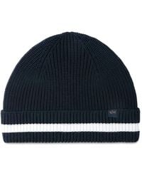 Paul & Shark - Ribbed Wool Beanie - Lyst