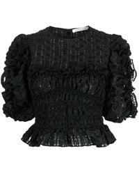 Cecilie Bahnsen - Vanessa パフスリーブ トップ - Lyst