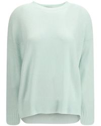Allude - Gebreide Trui Met Ronde Hals - Lyst