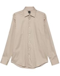 BOSS - Point-Collar Long-Sleeve Shirt - Lyst