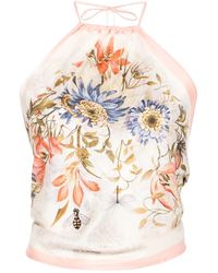 Etro - Floral-Print Top - Lyst