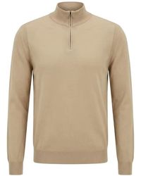 BOSS - Zipper-Neck Sweater - Lyst