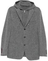 Eleventy - Hooded Single-Breasted Jacket - Lyst