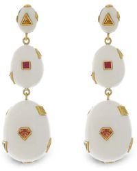 Bibi Van Der Velden - Sapphire And Mammoth Drop Earrings - Lyst