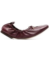 SCAROSSO - Margot Leather Ballerina Shoes - Lyst