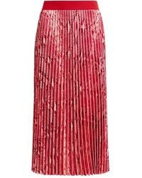Essentiel Antwerp - Midi-Rok Met Slangenprint En Plooien - Lyst