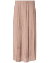 Pinko - Jupe Mi-Longue À Franges Et Strass - Lyst