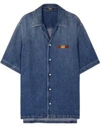 Versace - Medusa Biggie Denim Shirt - Lyst