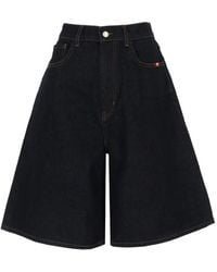 AMISH - Wide-Leg Denim Shorts - Lyst
