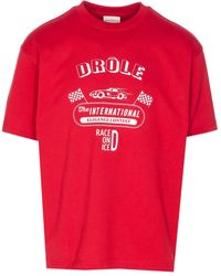 Drole de Monsieur - Graphic-Print Cotton T-Shirt - Lyst