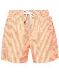 Fedeli - Madeira Riga-pattern Swim Shorts - Lyst