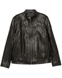 SERGIO MORETTI FIRENZE - Zip-Up Leather Jacket - Lyst