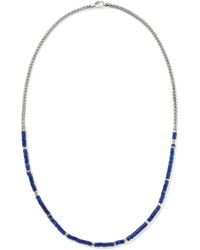 John Hardy - Sterling Silver Lapis Lazuli Heishi Necklace - Lyst