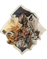 Elizabetta - Debora Leaf-Print Scarf - Lyst