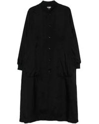 COMME DES GARÇON BLACK - Single-Breasted Buttoned Coat - Lyst