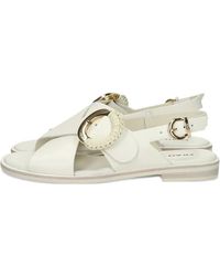 Frau - Buckle-Detail Leather Sandals - Lyst
