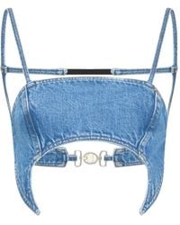 Marine Serre - Denim Bra Top - Lyst
