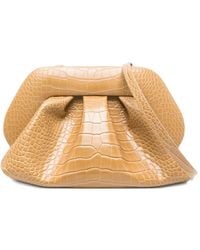 THEMOIRÈ - Pleated Crocodile-Effect Clutch Bag - Lyst