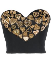 Moschino - Heart-embellished Strapless Bustier Top - Lyst