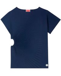 KENZO - Camiseta plisada con diseño de rayos de sol - Lyst