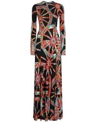 Dolce & Gabbana - Carretto-Print Long Viscose Jersey Dress - Lyst