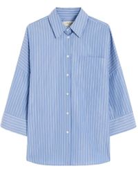 Weekend by Maxmara - Striped Three-Quarter Sleeve Shirt - Lyst