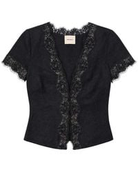 Reformation - Haut Brynn Bordé De Dentelle - Lyst