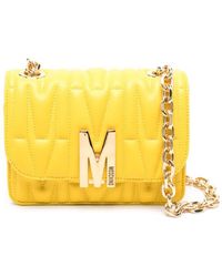 Moschino - Small Logo-quilted Crossbody Bag - Lyst