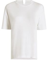 Another Tomorrow - Luxe Seamed Cotton T-Shirt - Lyst