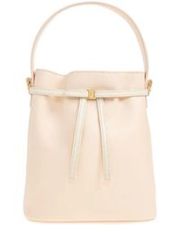 Ferragamo - Mini Sac Seau En Cuir À Détail De Nœud - Lyst