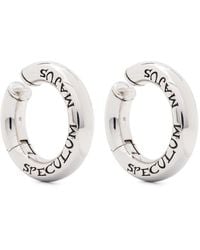 Gucci - Logo-engraved Hoop Earrings - Lyst