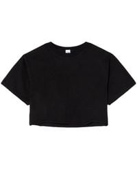 RE/DONE - Cropped Short-Sleeved T-Shirt - Lyst
