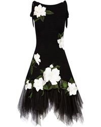 Oscar de la Renta - Gardenia Threadwork Crochet-knit Dress - Lyst