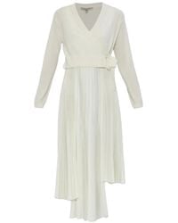AllSaints - Lucille Pleated Midi Dress - Lyst