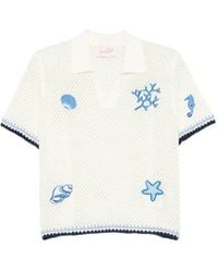 MC2 Saint Barth - Pixie Embroidered Open-Knit Sweater - Lyst
