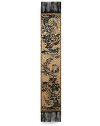 Etro - Silk-Blend Velvet Scarf With Leopard Motif - Lyst