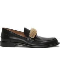 JW Anderson - Appliqué-Detail Leather Loafers - Lyst