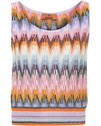 Missoni - Zigzag-woven Knitted Tank Top - Lyst