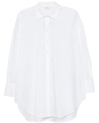ViCOLO - Oversized Blouse Met Gewelfde Zoom - Lyst