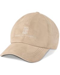 Brunello Cucinelli - Embroidered Suede Baseball Cap - Lyst