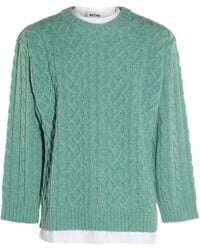 Moschino - Cable-Knit Crew-Neck Sweater - Lyst