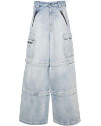 Vetements - High-rise Detachable Wide-leg Jeans - Lyst
