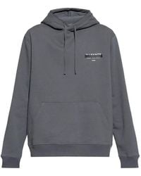 AllSaints - Logo-Print Drawstring Hoodie - Lyst