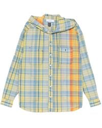 Facetasm - Checked Hooded Shirt - Lyst