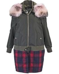 MR & MRS - Fur-Trim Hooded Coat - Lyst