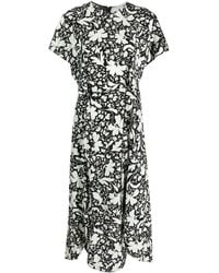 Stella McCartney - Forest Floral-Print Silk Dress - Lyst