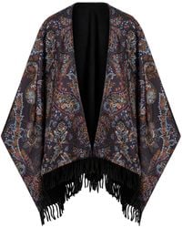 Etro - Paisley Print Cape - Lyst