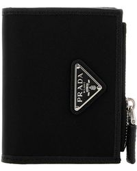 Prada - Triangle-Logo Zipped Wallet - Lyst