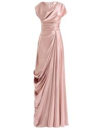 Gemy Maalouf - Cowl-Neck Draped Maxi Dress - Lyst