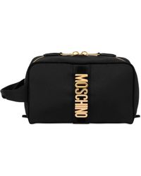 Moschino - Logo-Plaque Zip-Top Wash Bag - Lyst